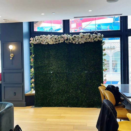 Green High Tea Flower Wall