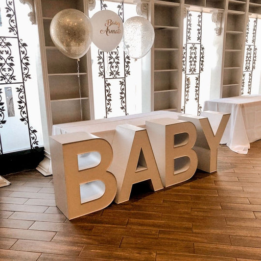 BABY Marquee Block Letters with Table