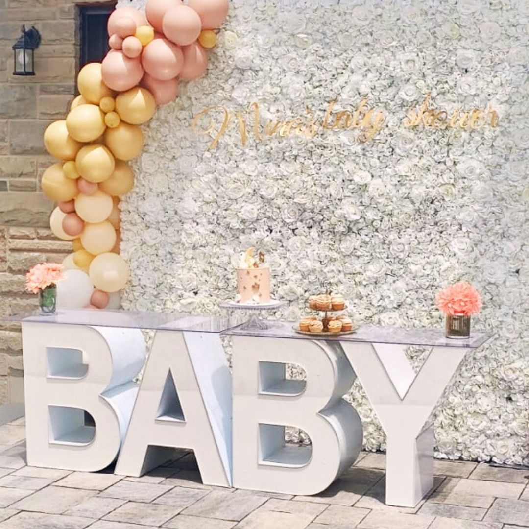 BABY Marquee Block Letters with Table