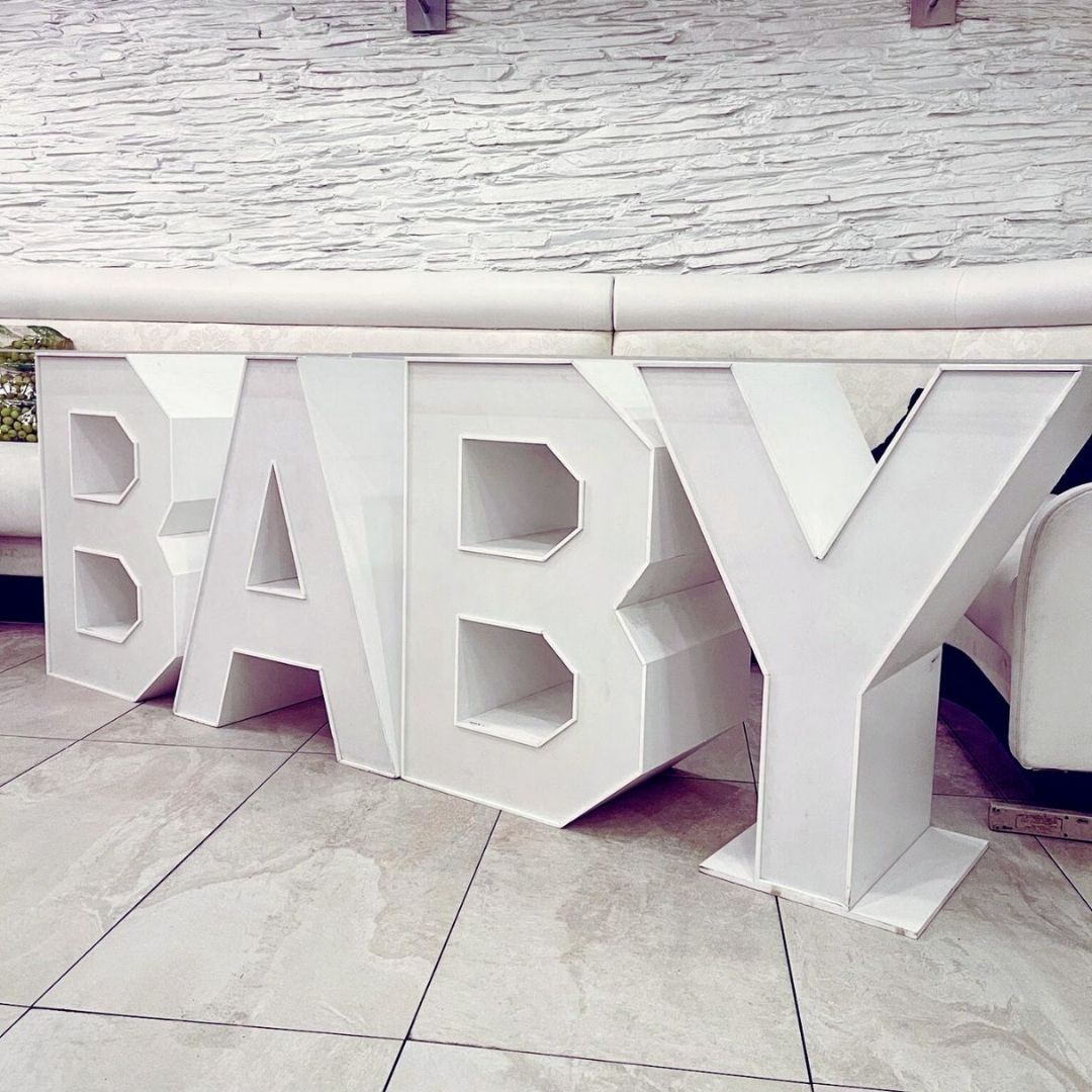 BABY Marquee Block Letters with Table