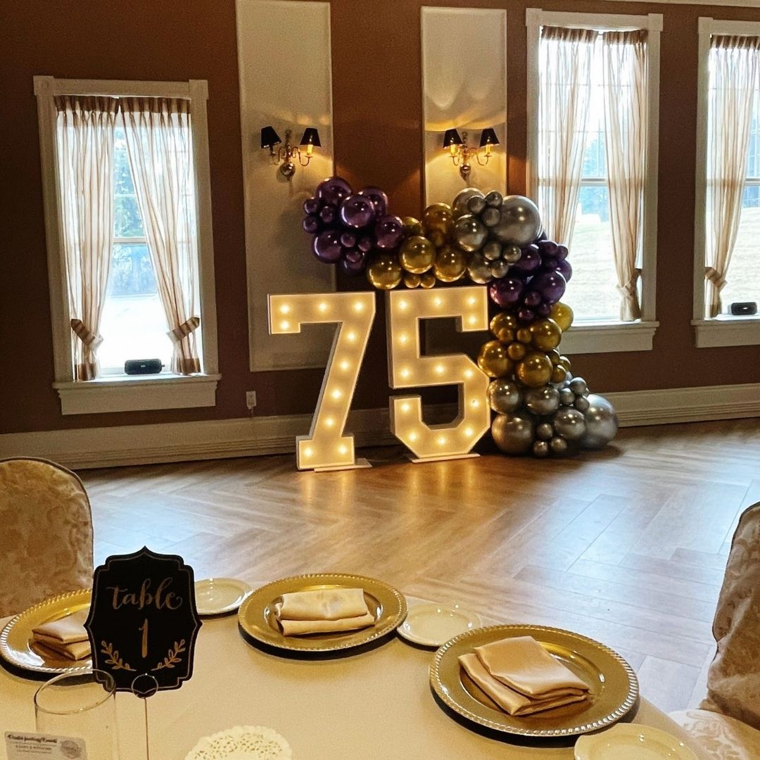 Marquee Numbers with Lights