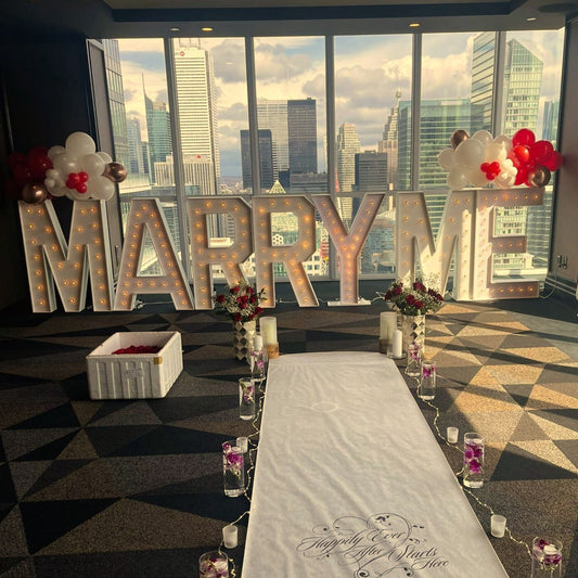 Marry Me Marquee Letters with Lights