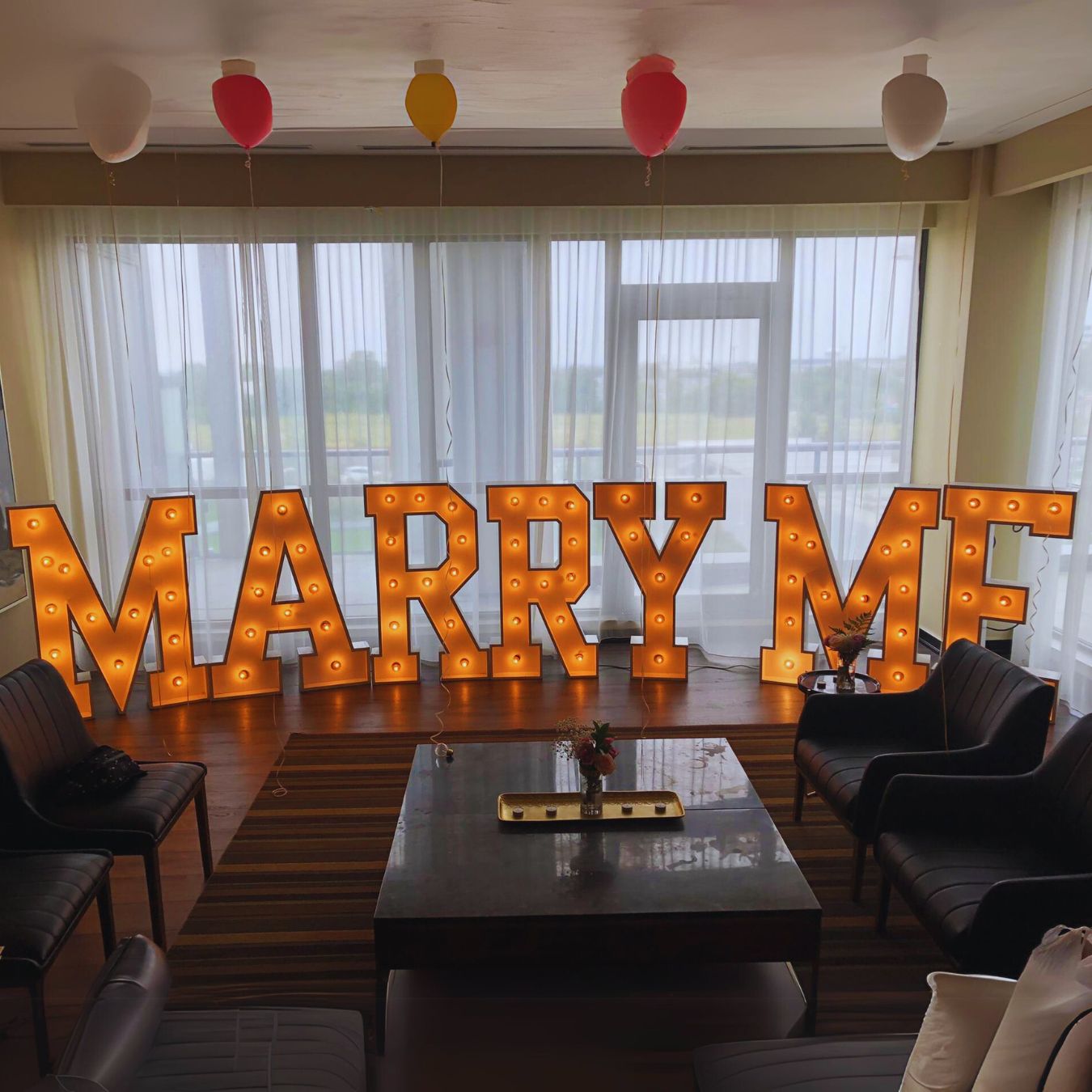 Marry Me Marquee Letters With Lights