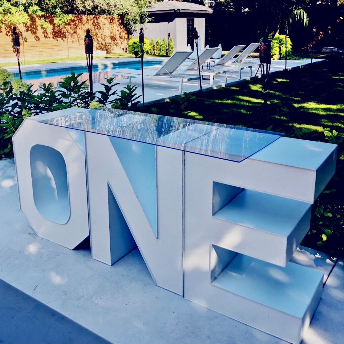 ONE Marquee Block Letters with Table