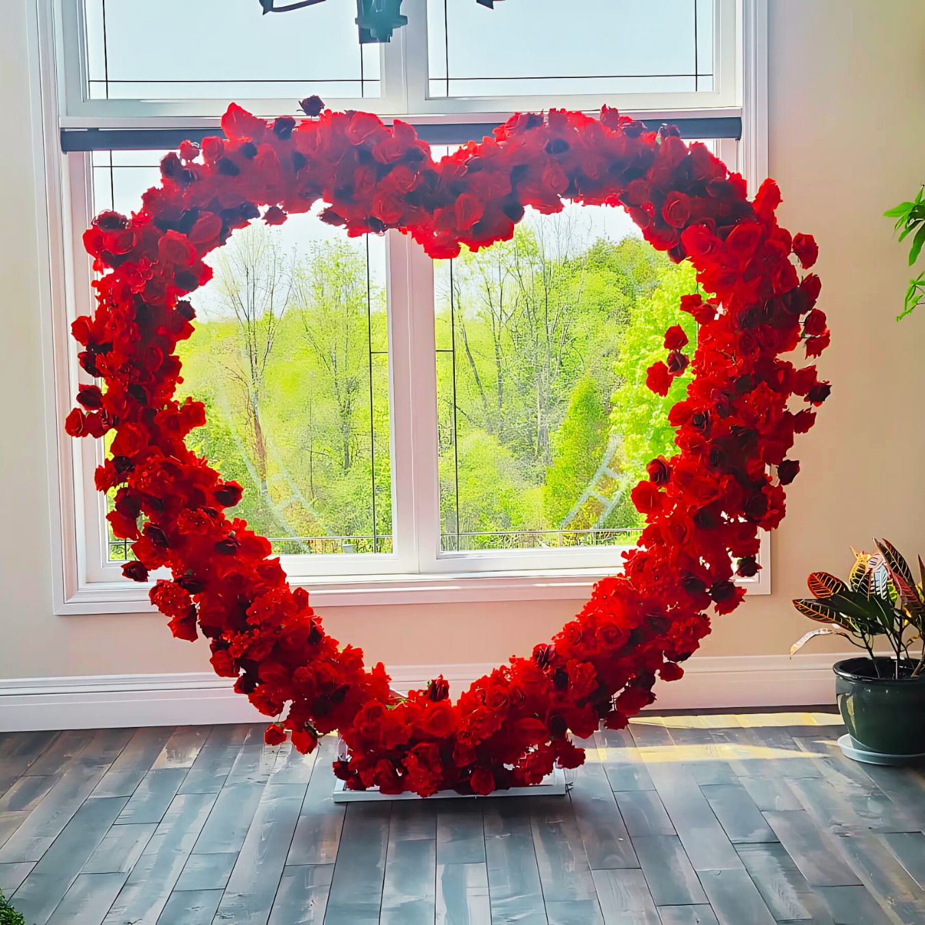 Red Rose Heart Archway