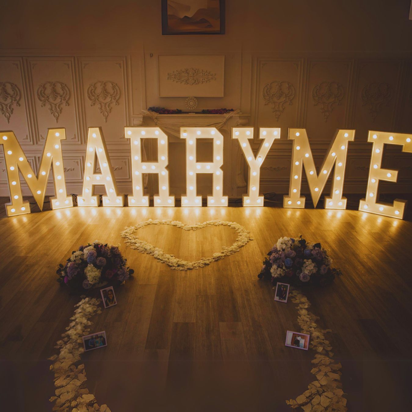 Marry Me Marquee Letters with Lights
